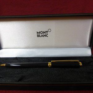 Mont Blanc Ebony and Gold Ball Point Pen